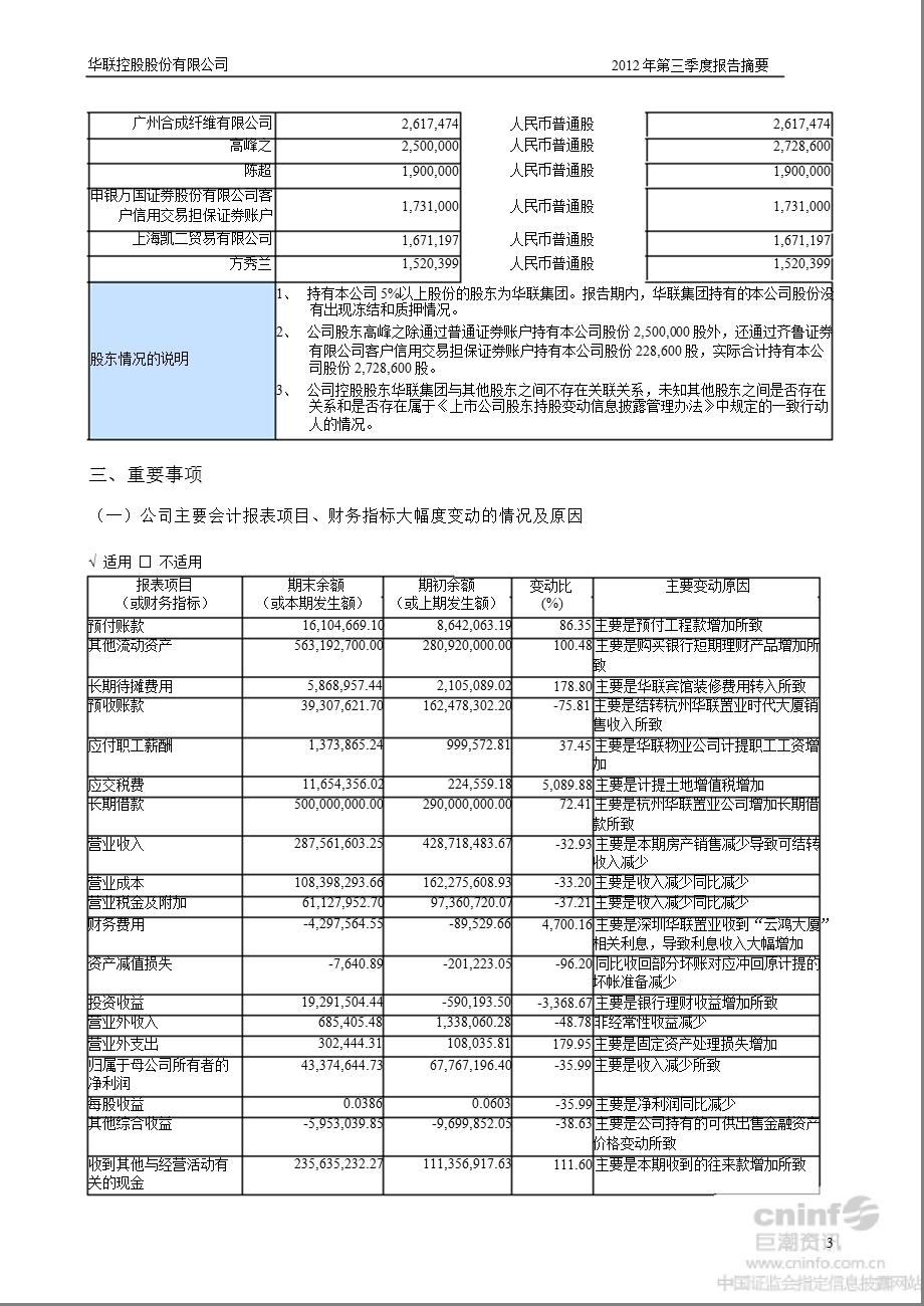 华联控股：第三季度报告正文.ppt_第3页