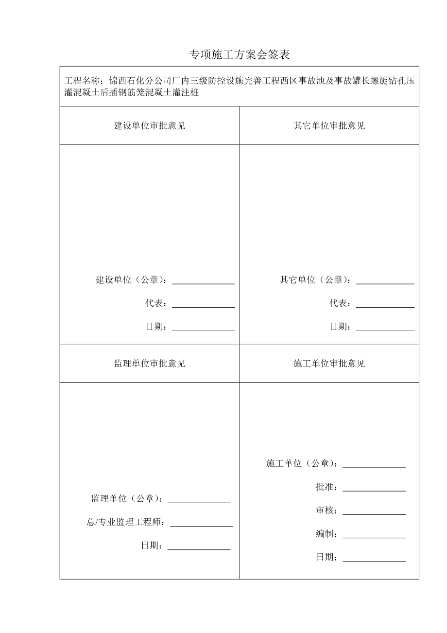 辽宁某化工厂事故池长螺旋钻孔压灌砼后插钢筋笼砼灌注桩专项施工方案.doc_第2页