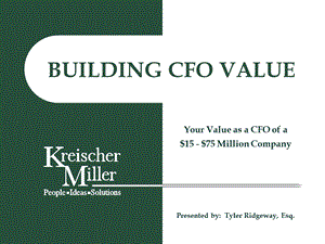 BUILDING CFO VALUE.ppt