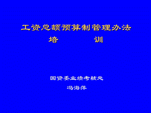 工资总额预算制管理办法(企业版).ppt