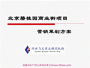 北京碧桂园商业街项目营销策划方案.ppt