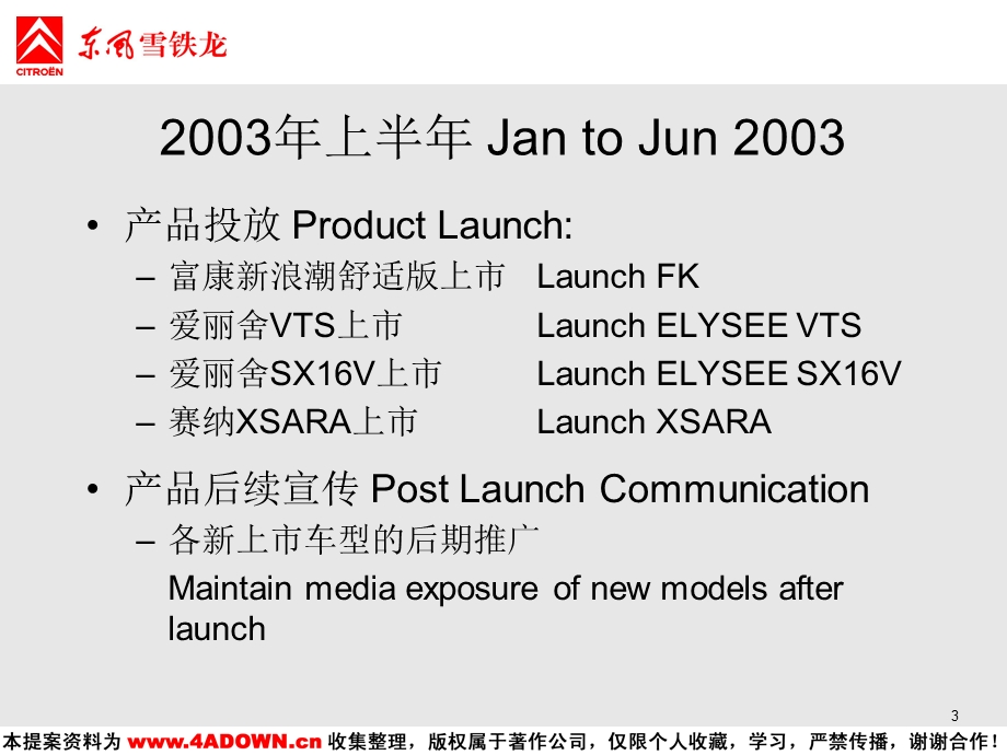 【广告策划】东风雪铁龙20037—12月公关宣传计划提纲.ppt_第3页