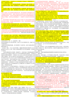 年一级建造师考试 建设工程法律法规 主要考点完整小抄版doc.doc