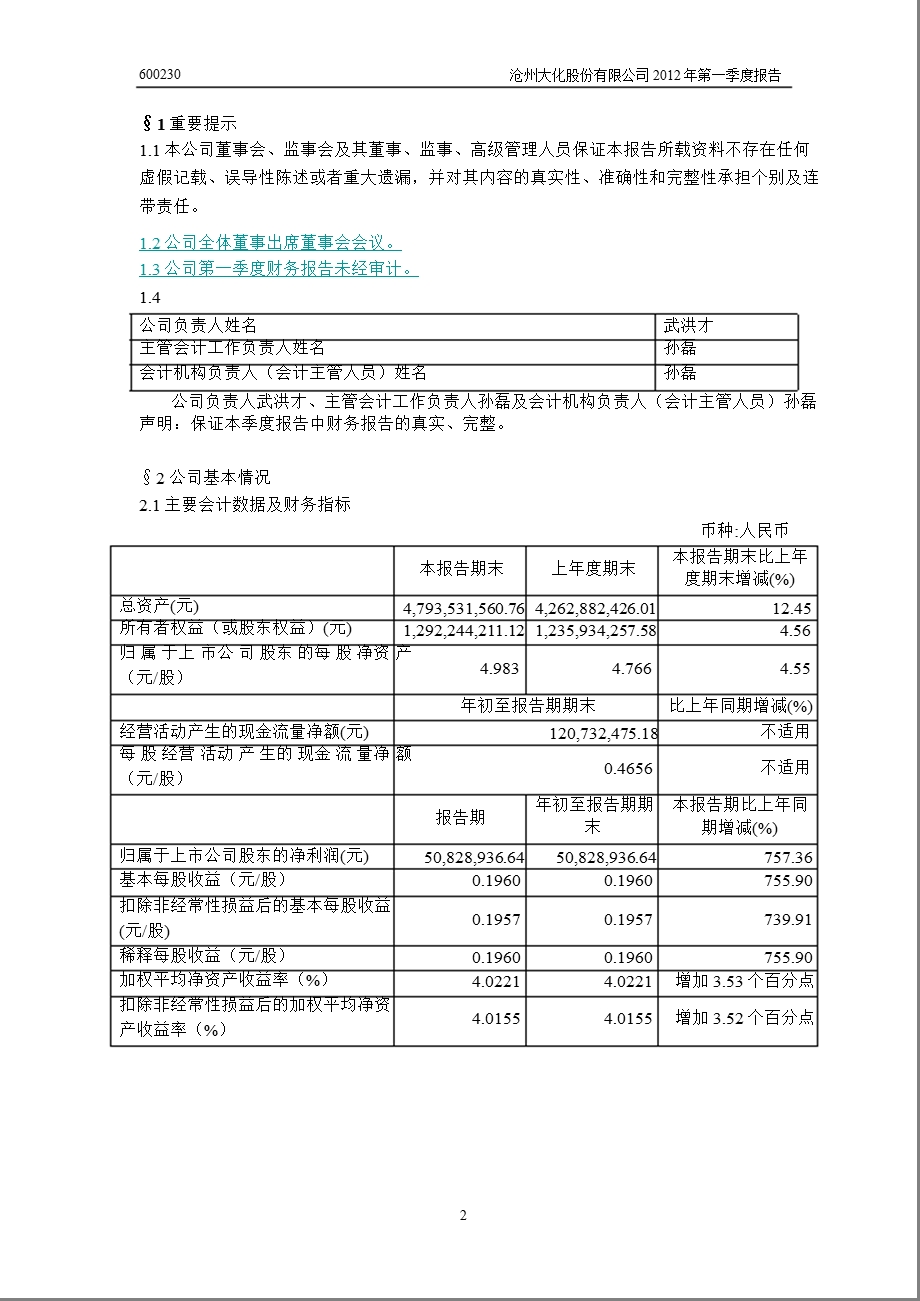 600230 沧州大化第一季度季报.ppt_第3页