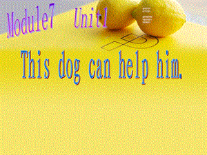 外研版小学英语BOOK9 Module 7 Unit 1This dog can help him课件.ppt