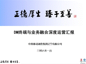 DM终端与业务融合运营案例辽宁移动.ppt