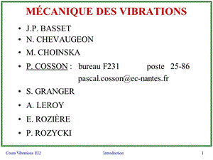 MecaniquedesVibrationsCours00IntroductionOscillationautourdunepositionmoyenne.ppt