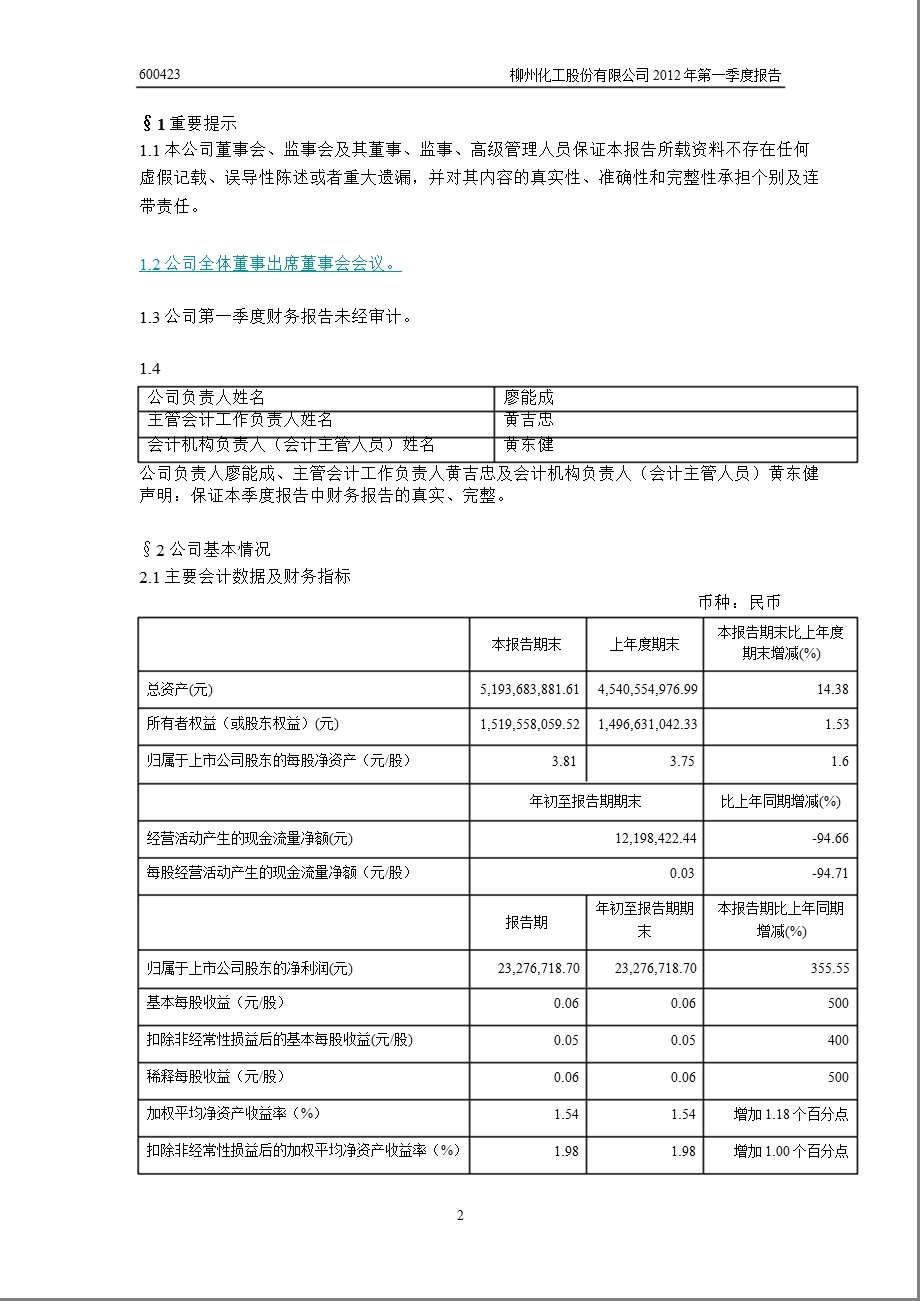 600423 柳化股份第一季度季报.ppt_第3页