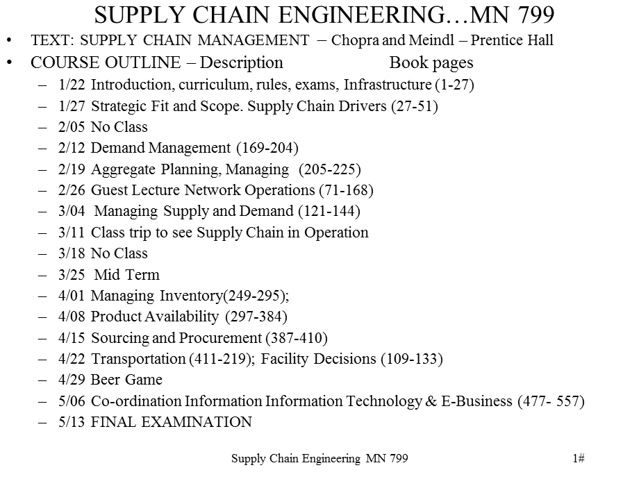 供应链管理SUPPLY CHAIN ENGINEERING.ppt_第1页