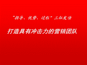 如何打造优秀的营销团队.ppt