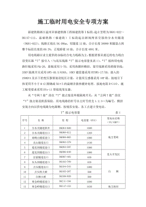 铁路工程施工临时用电方案浙江.doc