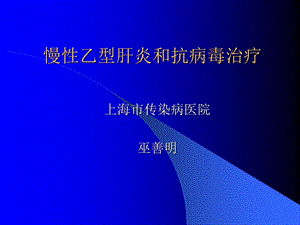 慢性乙型肝炎和抗病毒治疗ppt【精品ppt】 .ppt