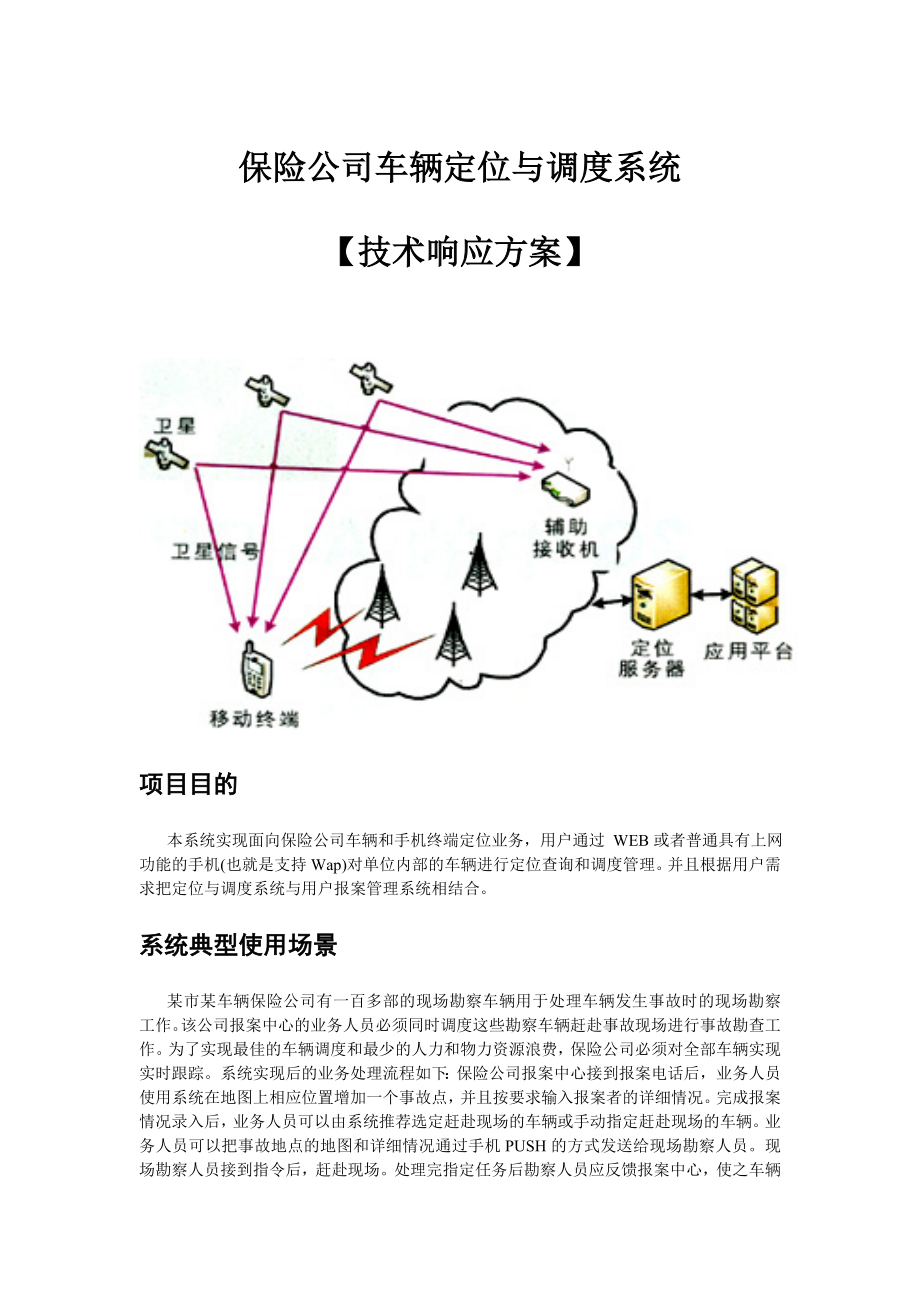 保险公司车辆定位与调度系统.docx_第1页