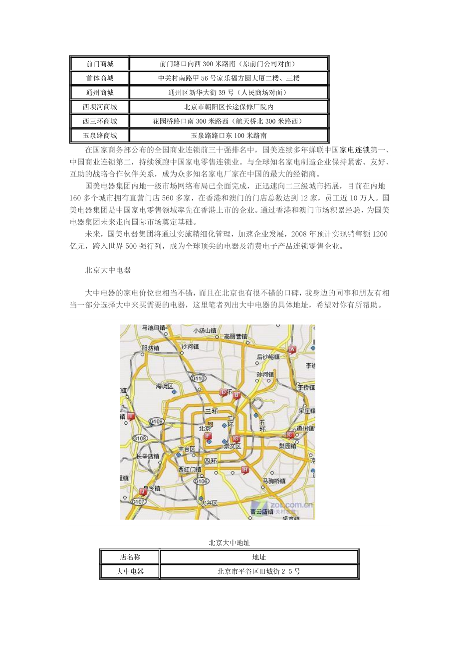 北京四大家电零售商各店地址分布大盘点.docx_第2页