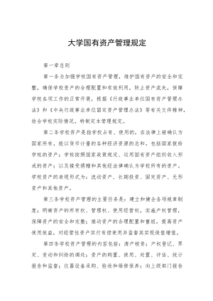 大学国有资产管理规定.docx