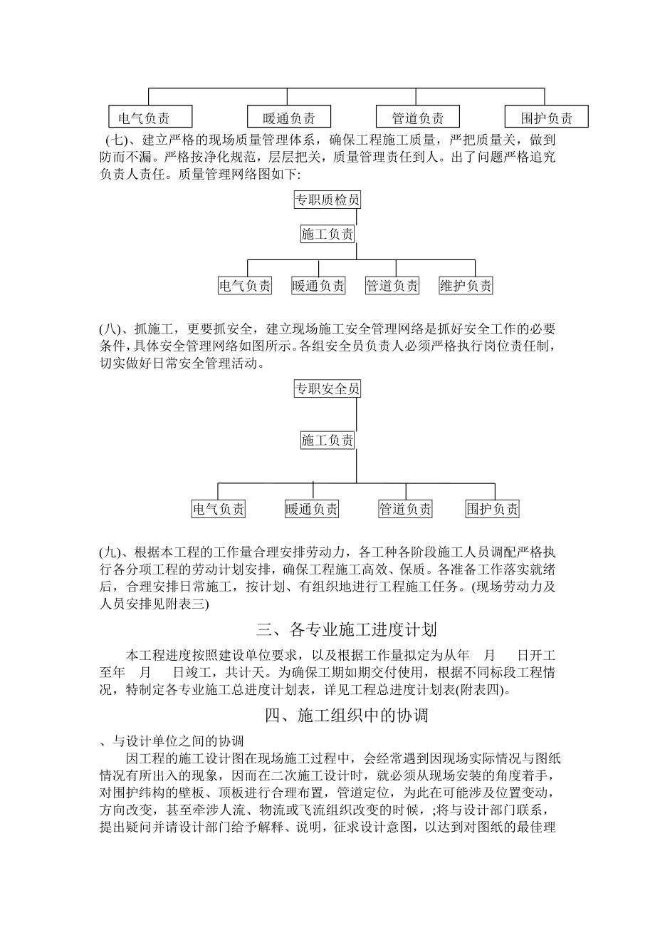 无菌室中央净化系统工程施工组织设计方案(DOC24页).doc_第3页