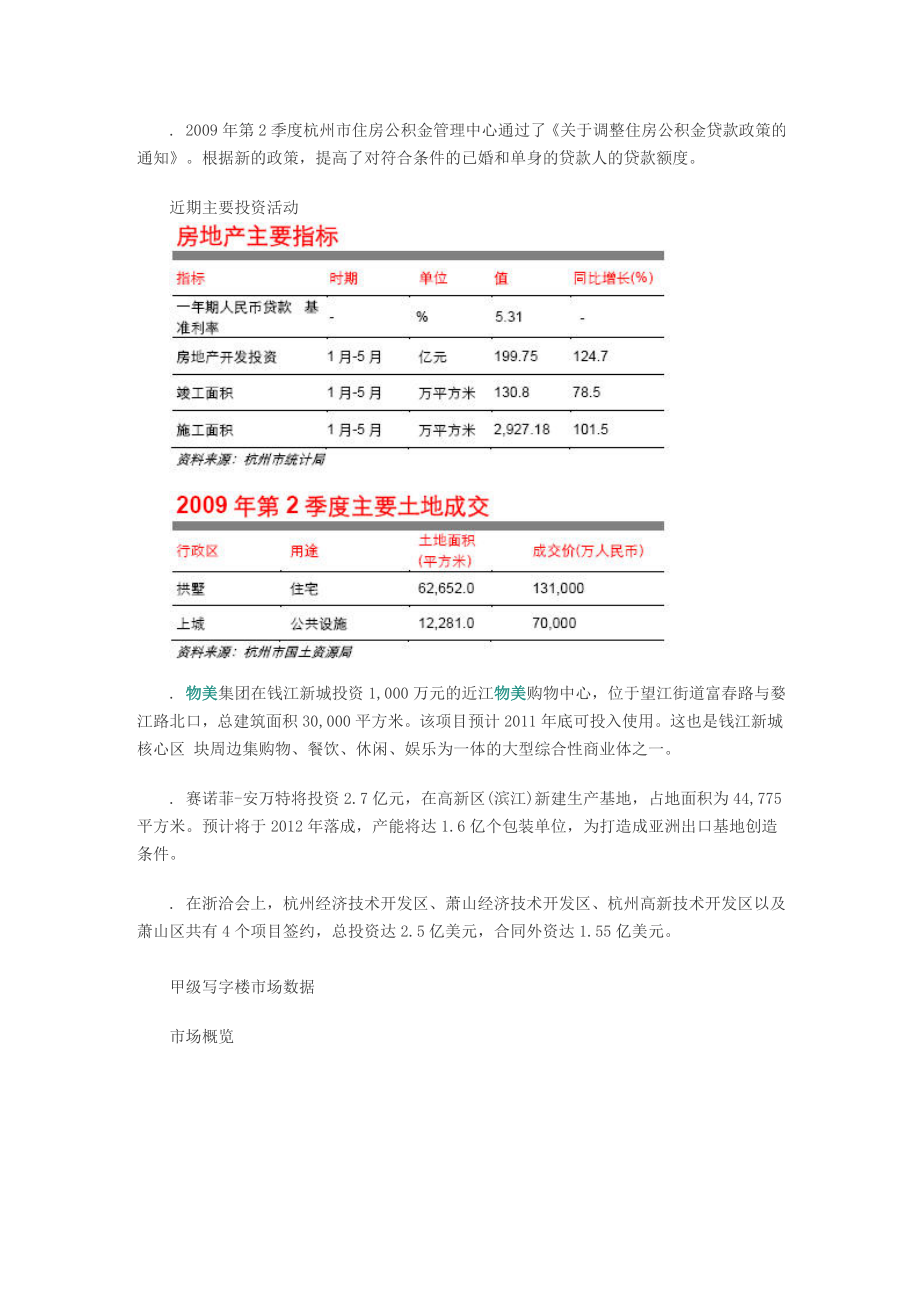 戴德梁行：09年第二季度杭州商业地产报告.docx_第2页