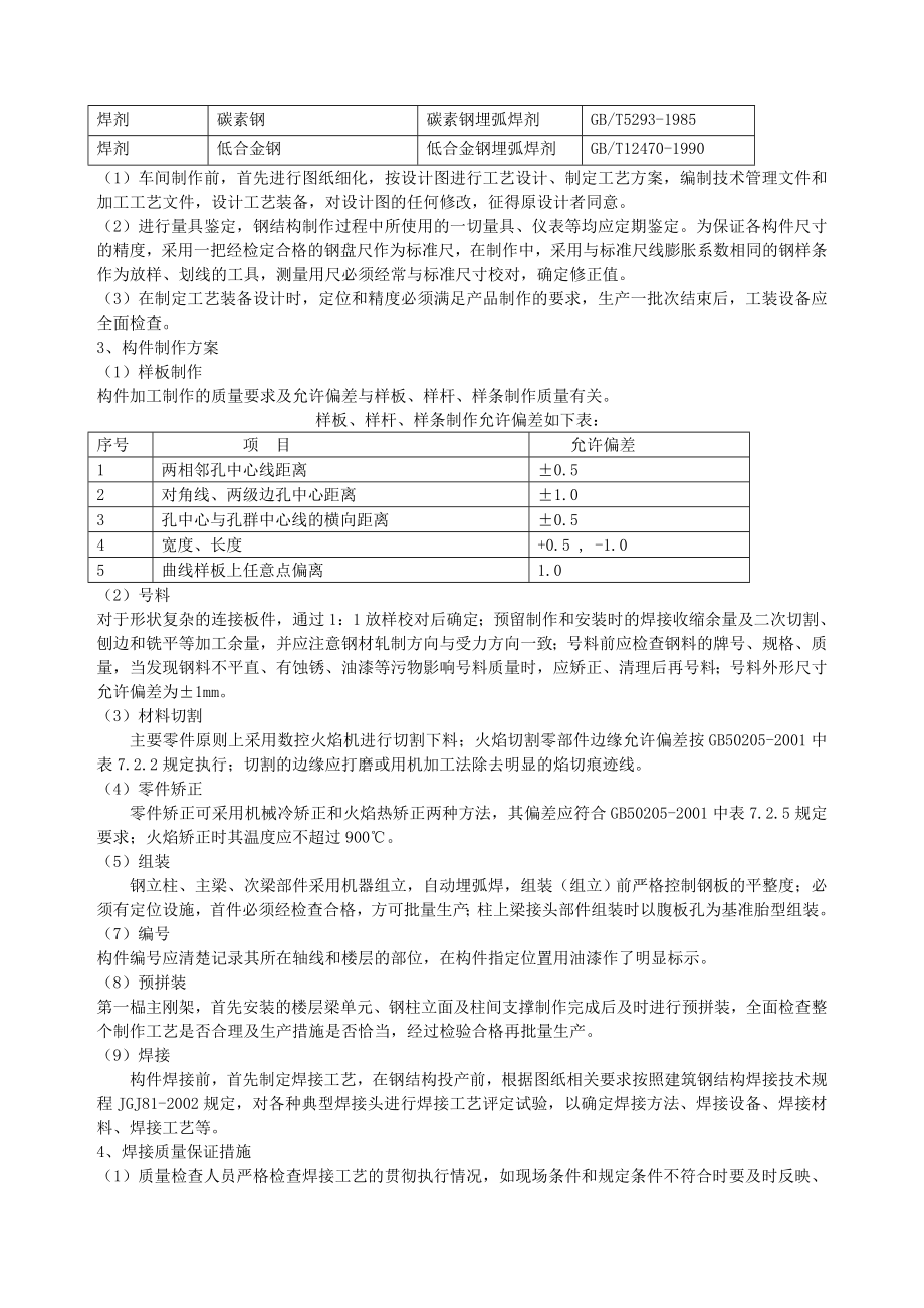 单层门式轻钢结构工程施工组织设计.doc(DOC19页).doc_第3页