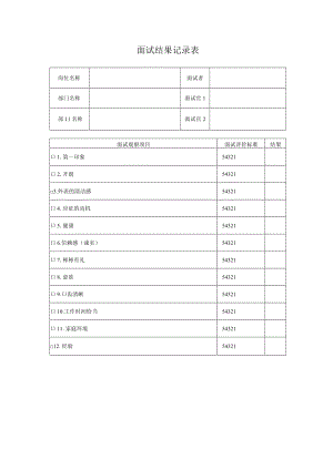 面试结果记录表.docx