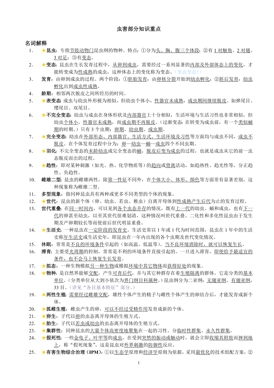 北京林业大学园林植物虫害部分复习资料.docx_第1页