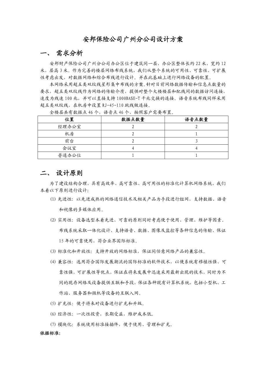 安邦保险公司广州分公司设计方案.docx_第1页