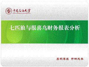 报喜鸟与七匹狼财务报表分析(1).ppt