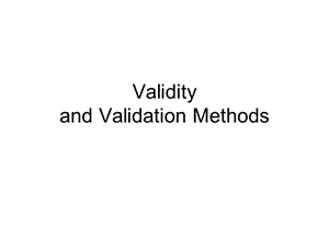 Validity and Validation Methods.ppt