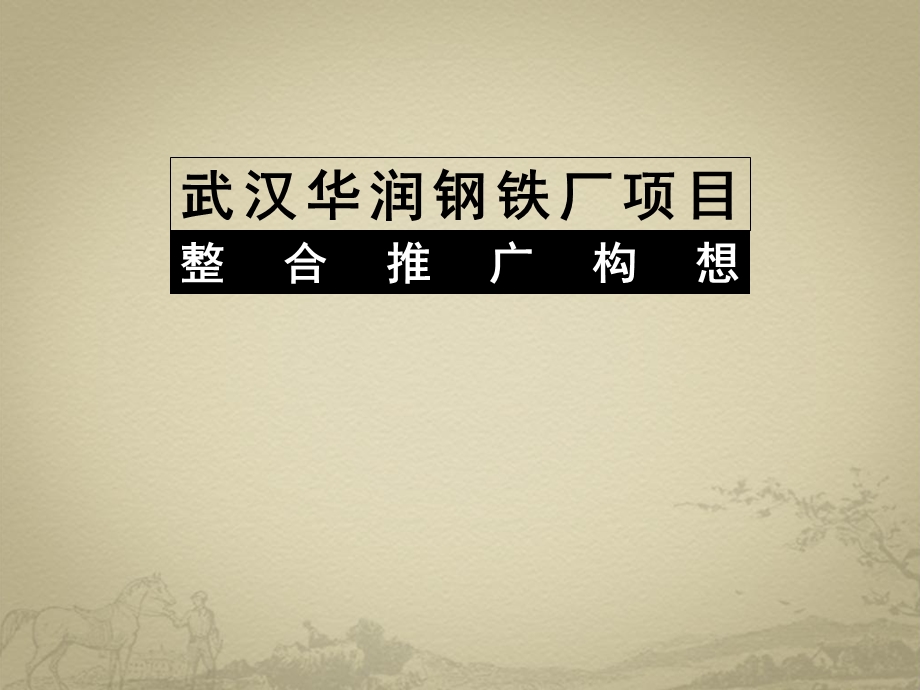 工业地产 武汉华润置地中央公园钢铁厂项目整合推广策略方案.ppt_第1页