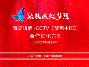 青岛啤酒CCTV《梦想中国》合作细化方案(1).ppt