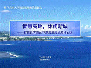 王志纲：-葫芦岛市大学城发展战略策划报告(1).ppt