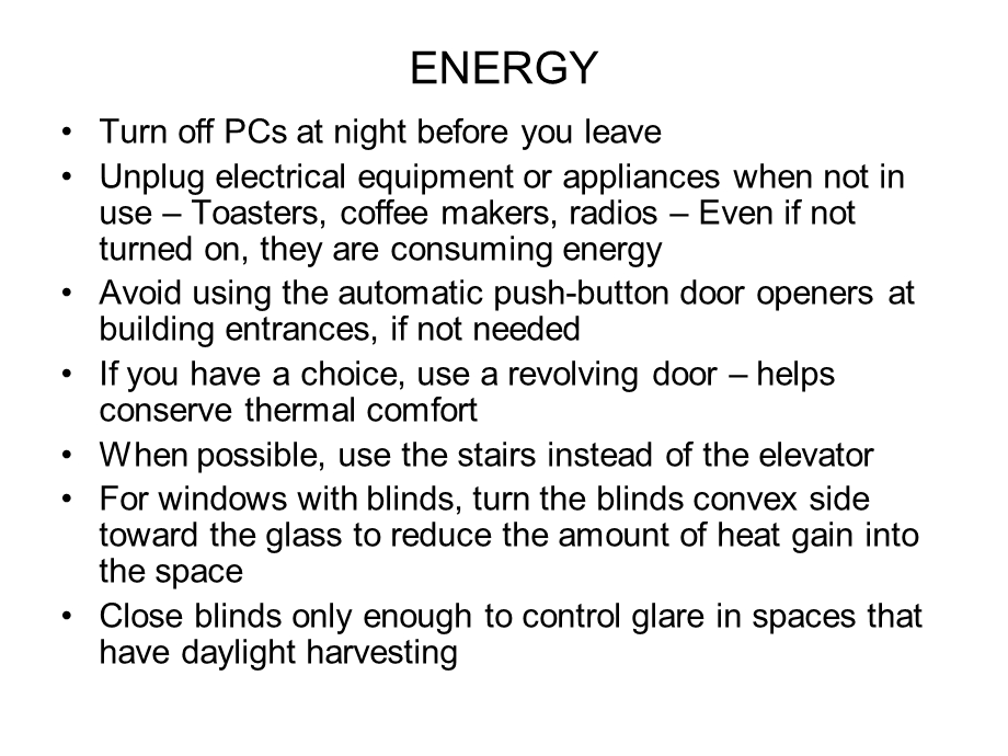 SIMPLE TIPS TO GO GREEN AND SAVE ENERGY IN YOUR.ppt_第3页