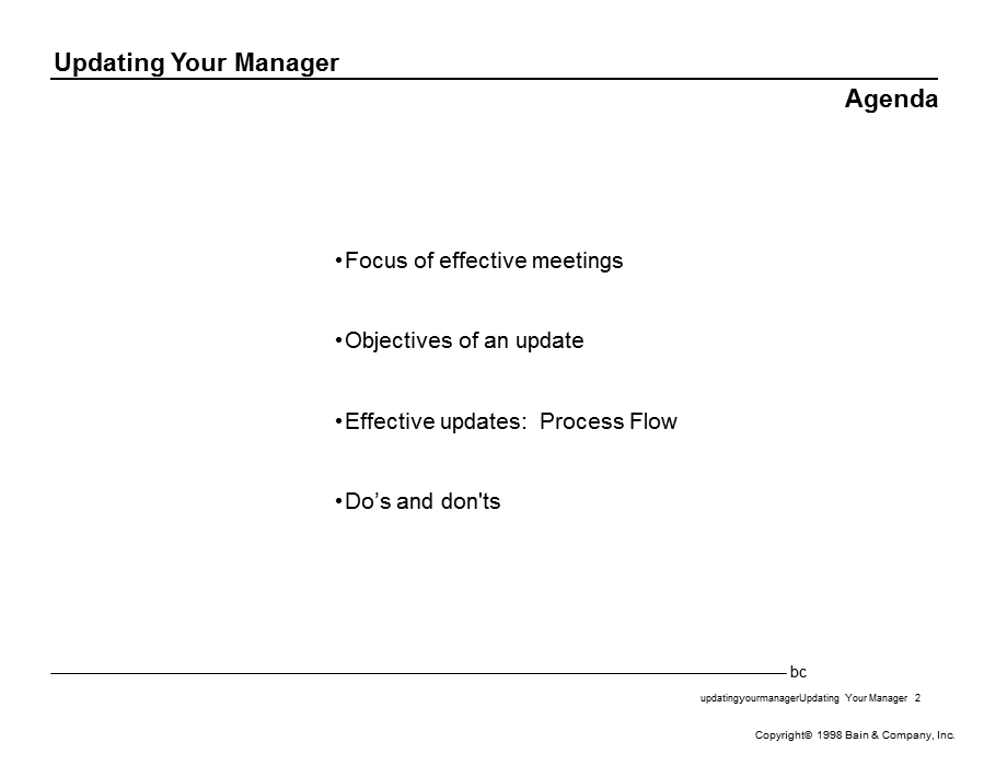 贝恩人力资源职业生涯Updating Your Manager012.ppt_第2页