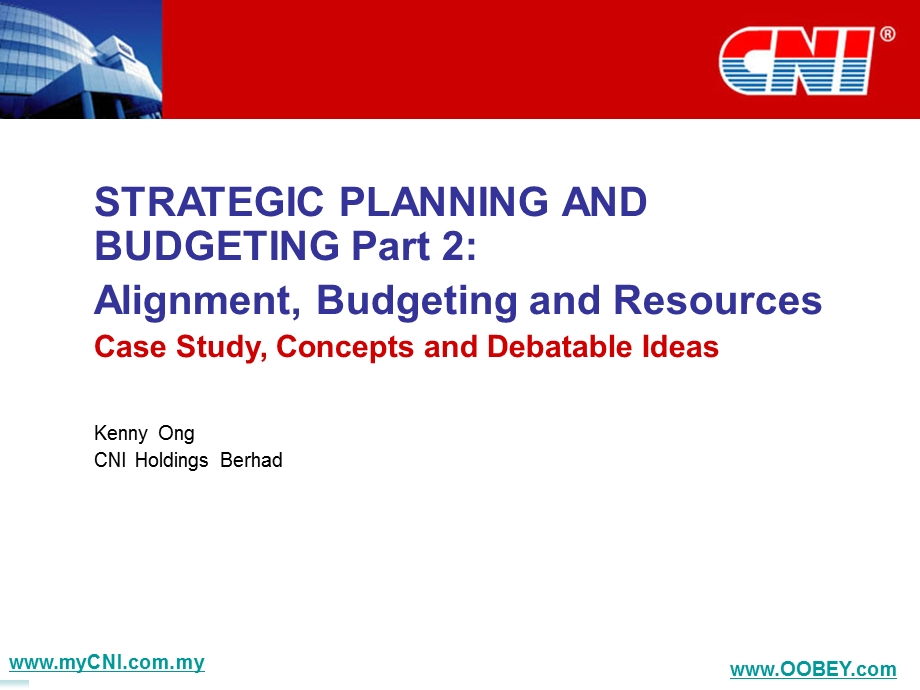 STRATEGIC PLANNING AND BUDGETING Part 2 Alignment, Budgeting and Resources.ppt_第1页