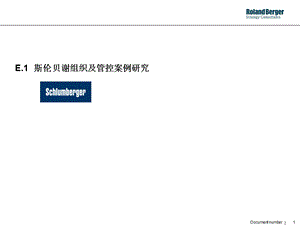 罗兰贝格组织管控斯伦贝谢案例研究.ppt