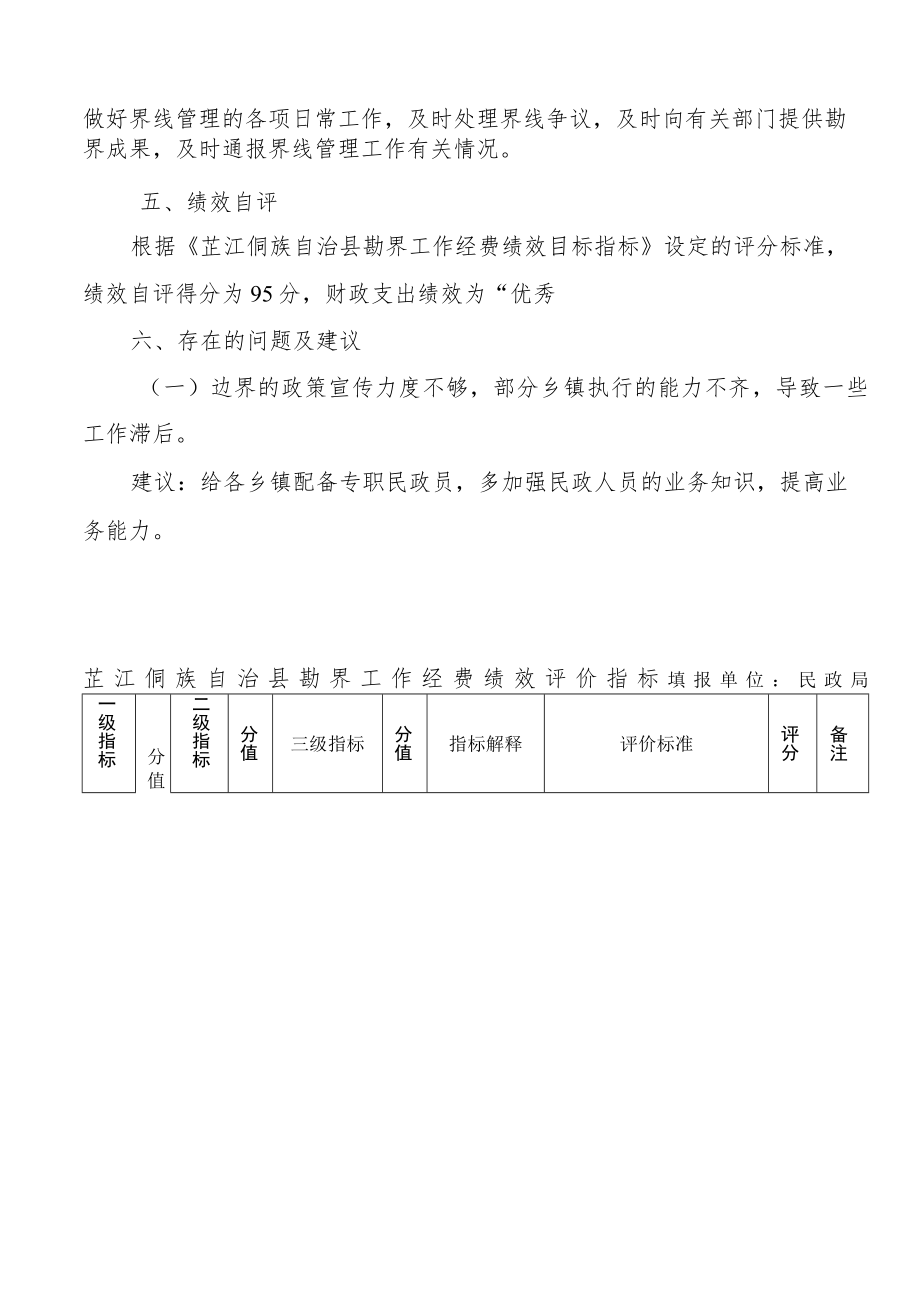 芷江侗族自治县民政局2020年勘界工作经费绩效评价报告.docx_第2页