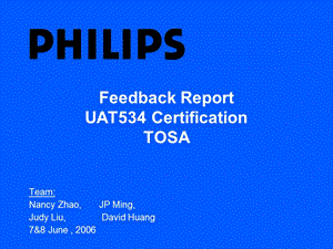 05175培训体系管理培训咨询辅导UAT534 Certification Feedback Report 0607 Tosa.ppt