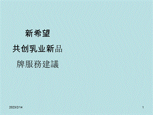 新希望共创乳业新品牌服务建议.ppt