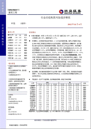 兴业证券建筑工程行业周报1108.ppt