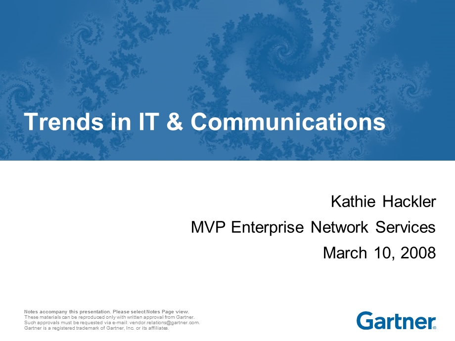 GartnerTrendsInITandCommunicationsEBIG.ppt_第1页