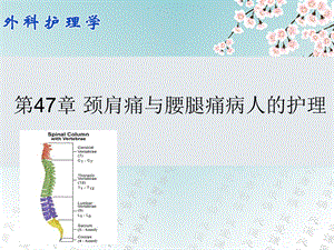 第47章颈肩痛与腰腿痛病人的护理(定稿).ppt