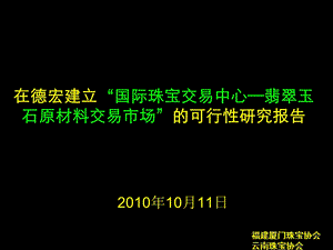 德宏国际珠宝城可研 46页.ppt