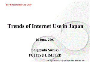 Trends of Internet Use in Japan.ppt