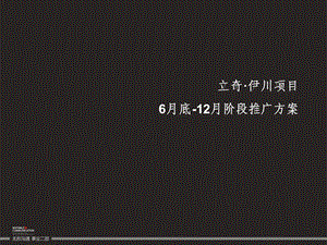 河南立奇伊川皇家公园项目阶段推广方案.ppt