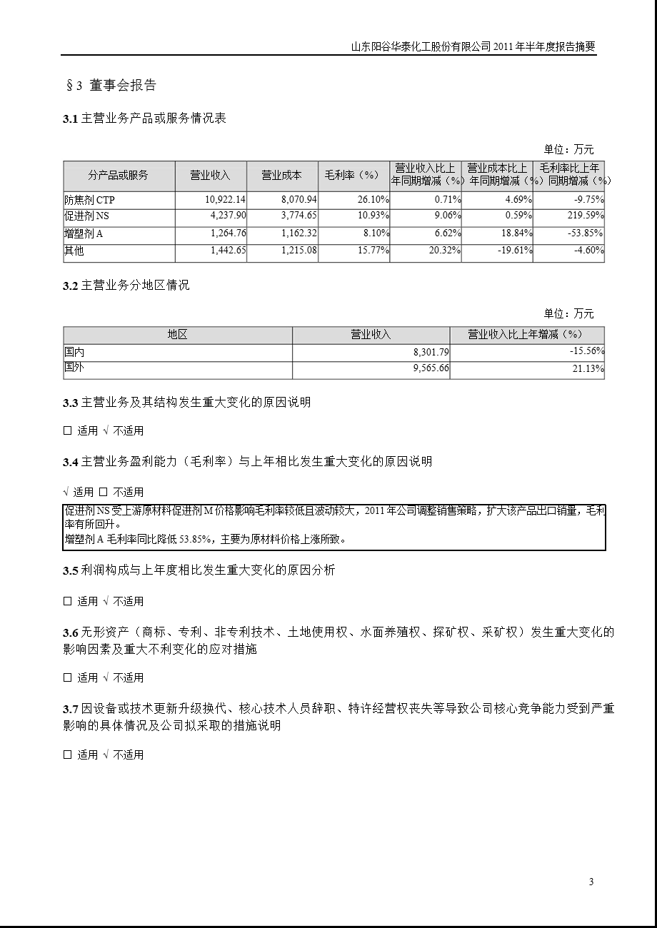 阳谷华泰：2011年半年度报告摘要.ppt_第3页