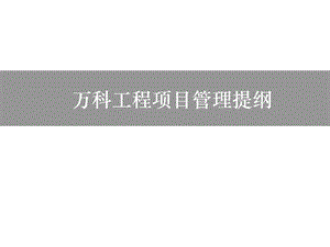 某上市地产公司工程项目管理提纲.ppt