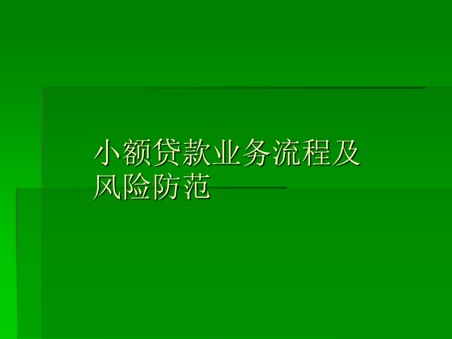 小额贷款业务流程及风险防范.ppt_第1页