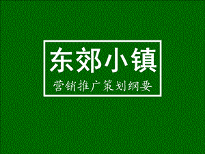 南京东郊小镇营销推广策划纲要.ppt