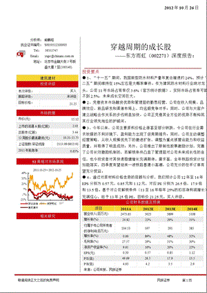 东方雨虹(002271)深度报告：穿越周期的成长股1031.ppt