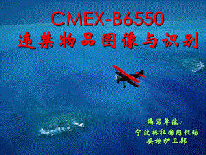 CMEXB6550违禁物品图像与识别.ppt