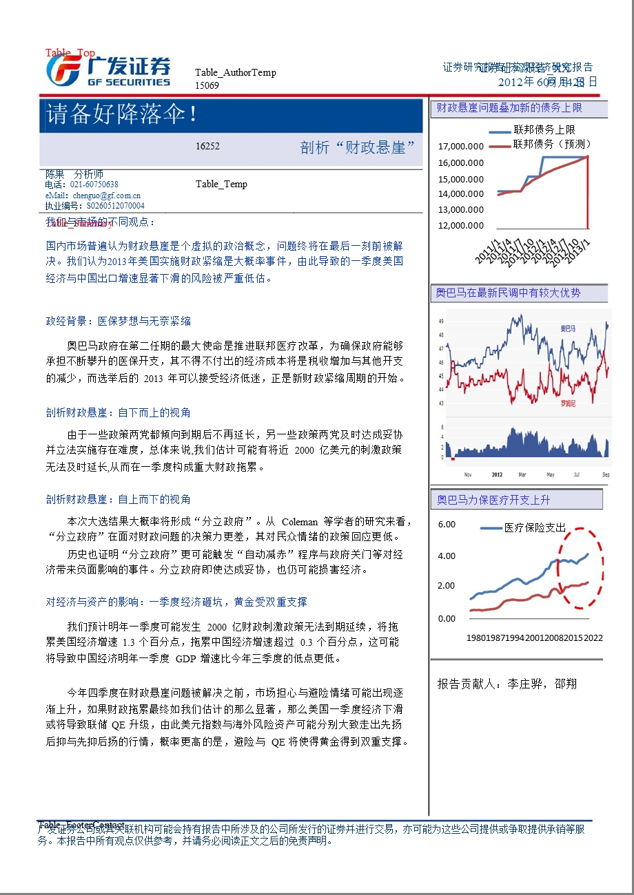 剖析“财政悬崖”：请备好降落伞！-2012-09-29.ppt_第1页